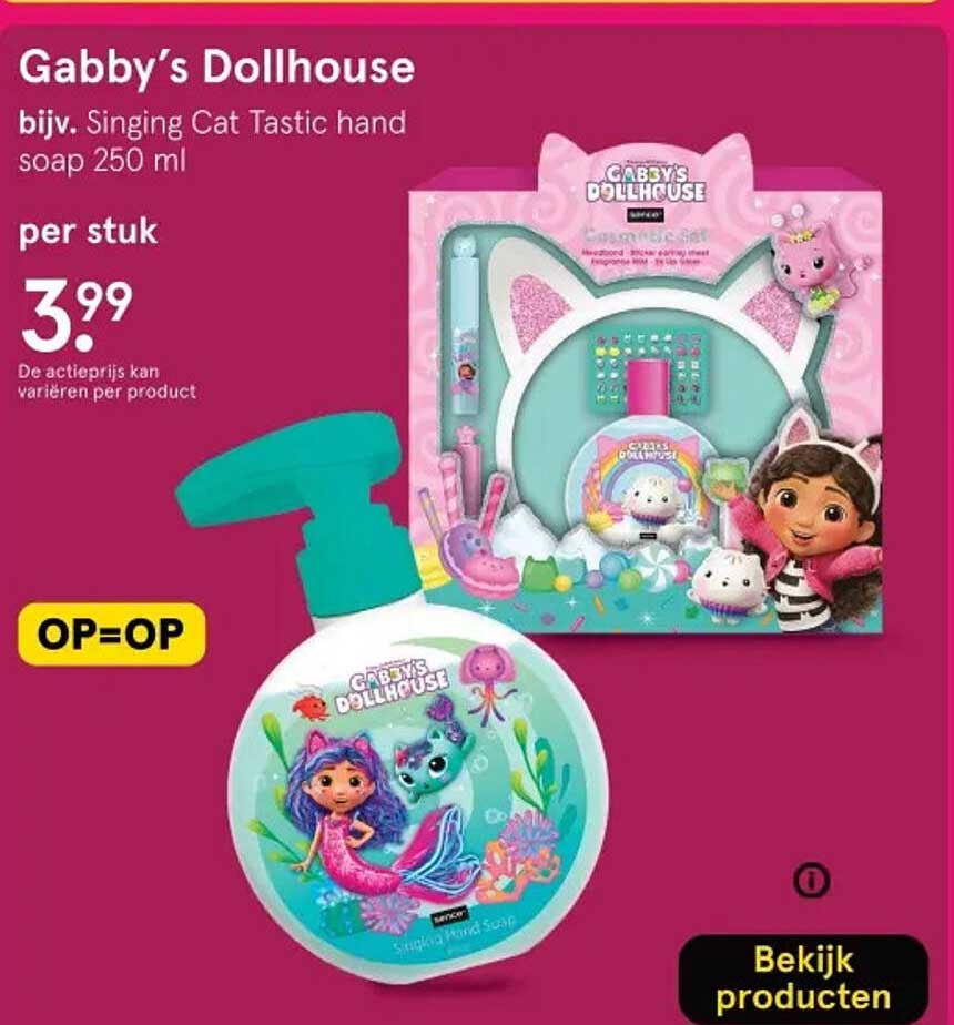 Gabby's Dollhouse bijv. Singing Cat Tastic hand soap 250 ml