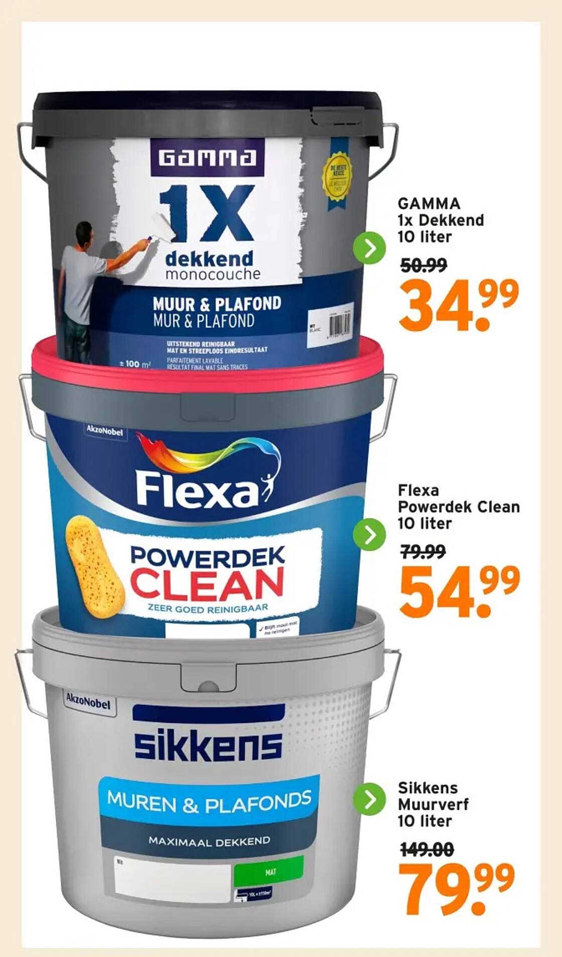 GAMMA 1X Dekkend 10 liter