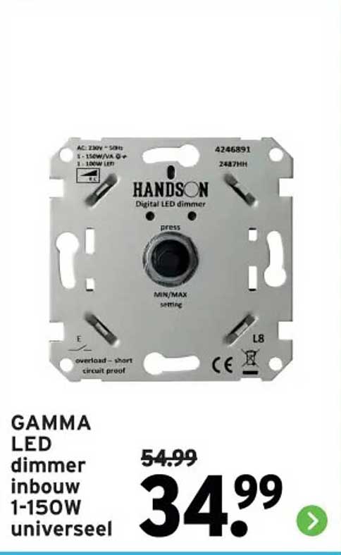 GAMMA LED dimmer inbouw 1-150W universeel
