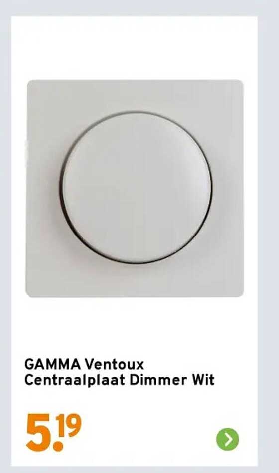 GAMMA Ventoux Centraalplaat Dimmer Wit
