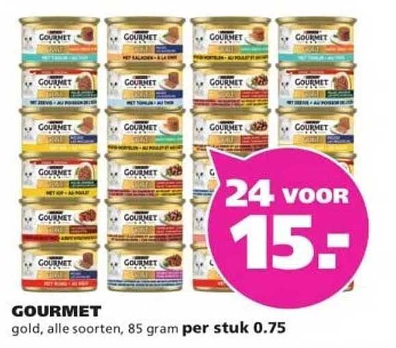 GOURMET gold, alle soorten, 85 gram per stuk 0.75