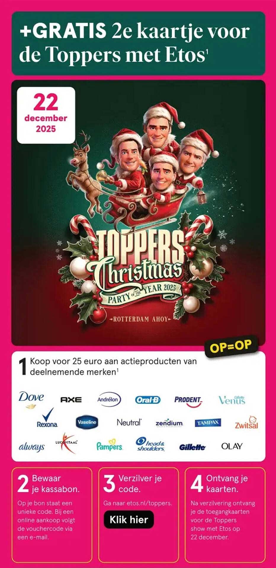 +GRATIS 2e kaartje voor de Toppers met Etos