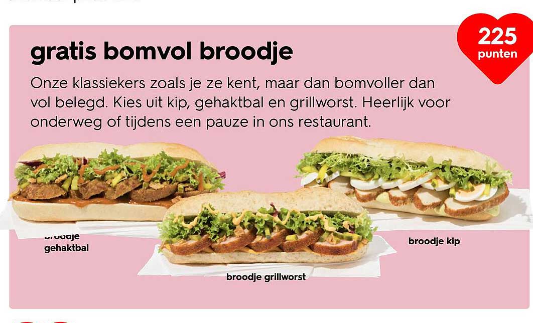 gratis bomvol broodje