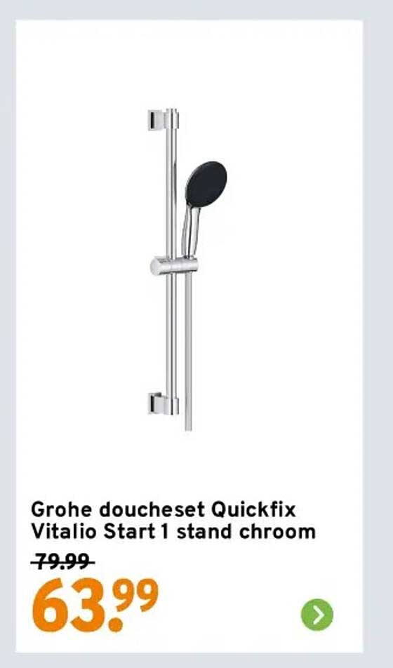 Grohe doucheset Quickfix Vitalio Start 1 stand chroom