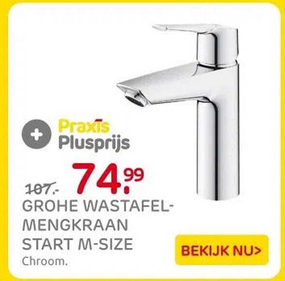 Grohe Wastafelmengkraan Start M-Size Chroom