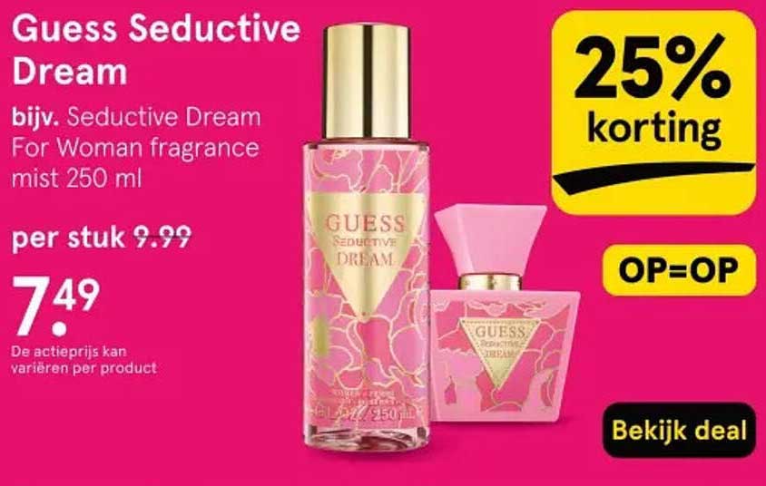 Guess Seductive Dream bijv. Seductive Dream For Woman fragrance mist 250 ml
