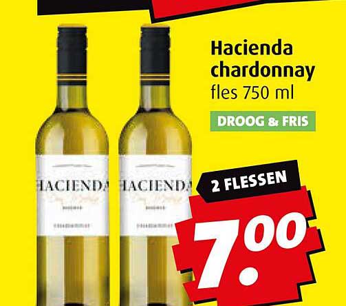 Hacienda chardonnay fles 750 ml