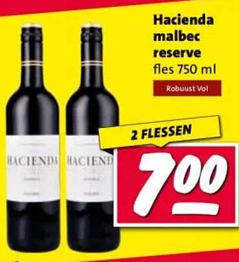 Hacienda malbec reserve fles 750 ml