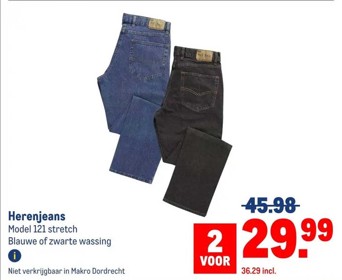 Herenjeans Model 121 stretch