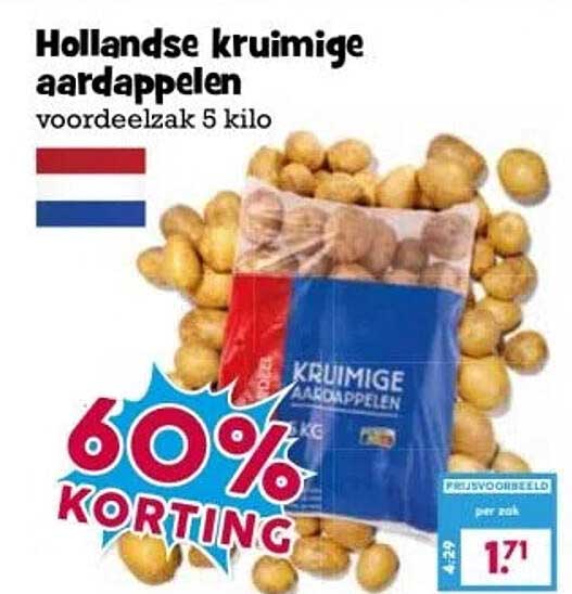 Hollandse kruimige aardappelen voordeelzak 5 kilo
