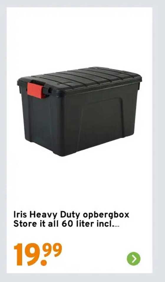 Iris Heavy Duty opbergbox Store it all 60 liter incl...