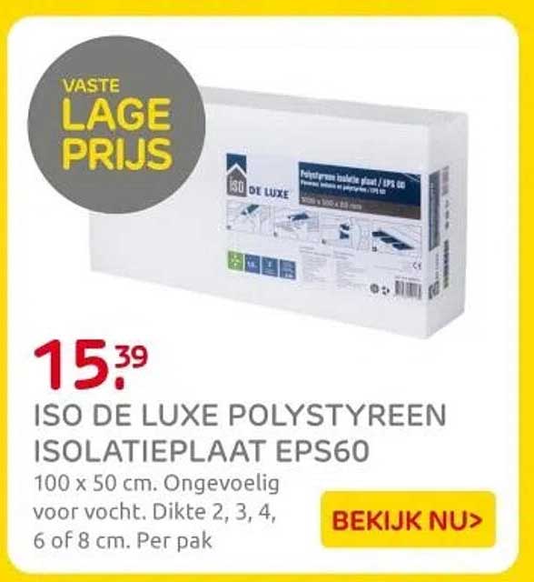 ISO DE LUXE POLYSTYREEN ISOLATIEPLAAT EPS60