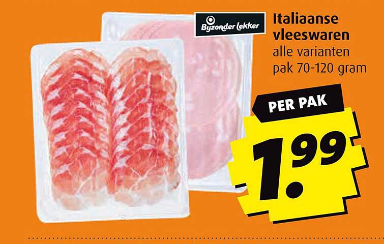 Italiaanse vleeswaren alle varianten pak 70-120 gram