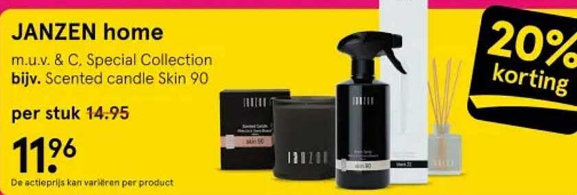 JANZEN home m.u.v. & C. Special Collection bijv. Scented candle Skin 90