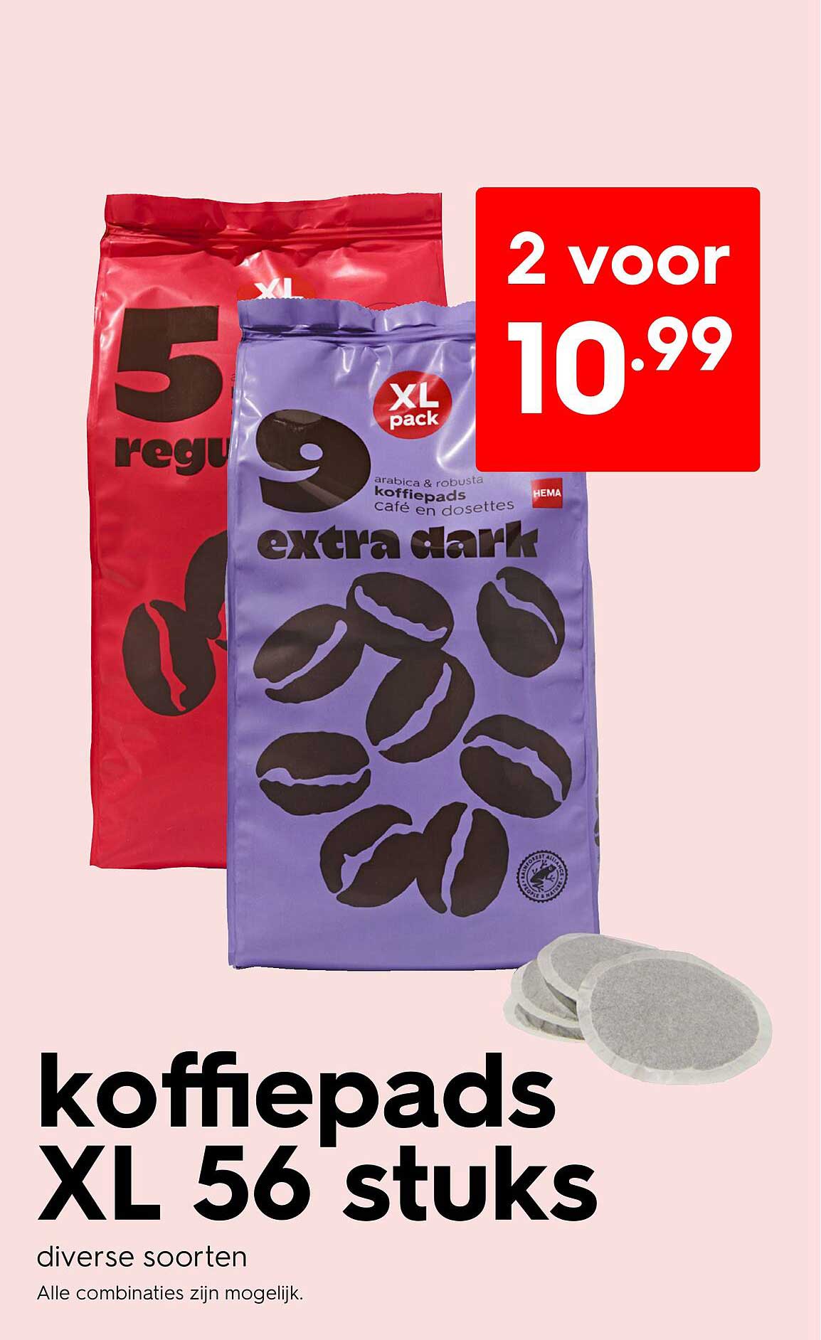 koffiepads XL 56 stuks