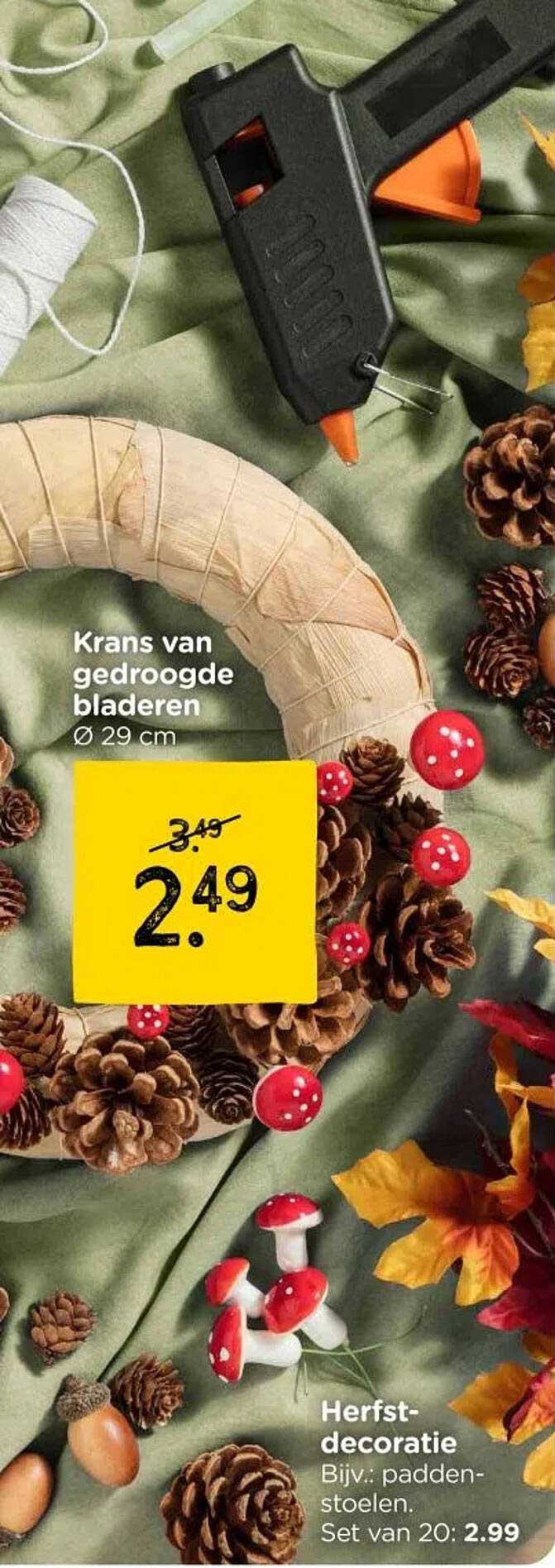 Krans van gedroogde bladeren