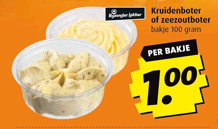 Kruidenboter of zeezoutboter bakje 100 gram