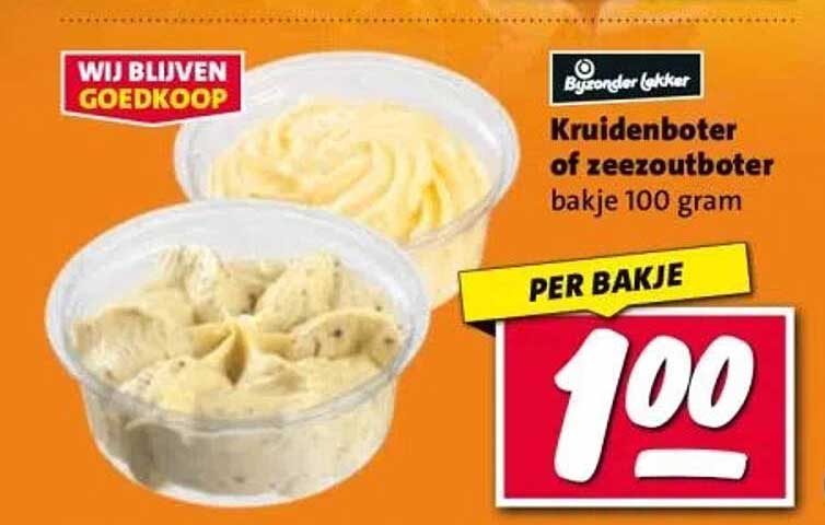 Kruidenboter of zeezoutboter bakje 100 gram