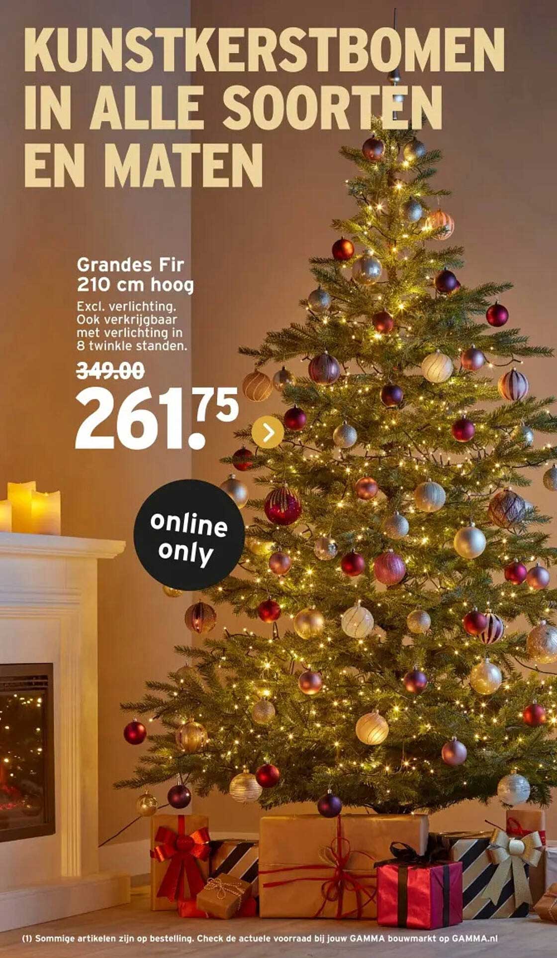 KUNSTKERSTBOMEN IN ALLE SOORTEN EN MATEN