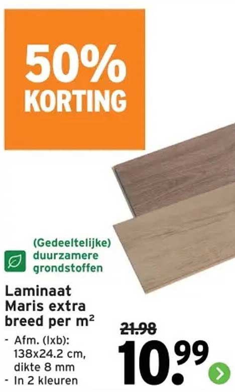 Laminaat Maris extra breed per m²