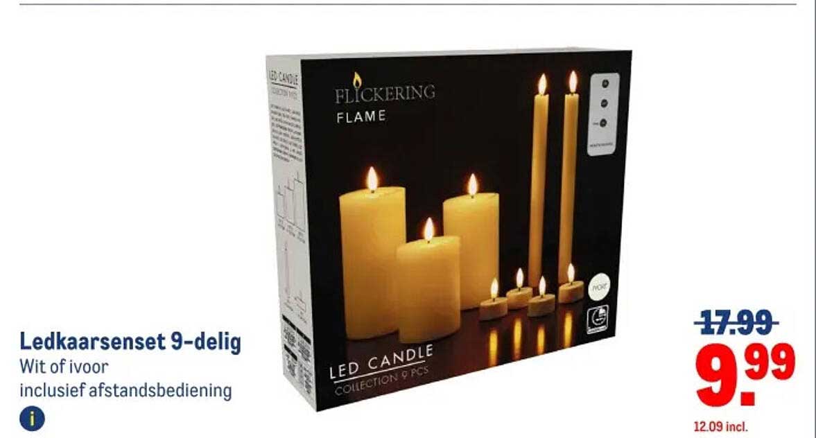 Ledkaarsenset 9-delig