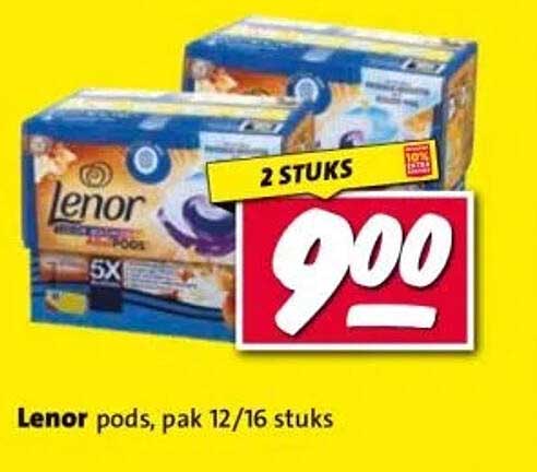 Lenor pods, pak 12/16 stuks