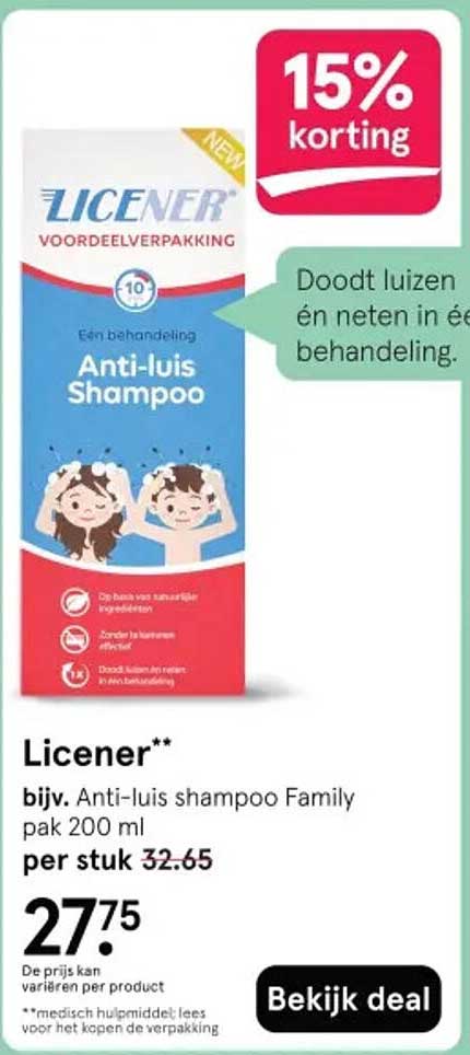 Licener Anti-luis shampoo Family pak 200 ml