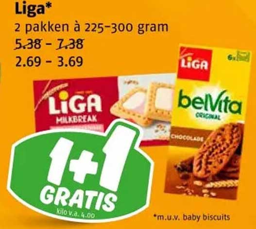 Liga* 2 pakken à 225–300 gram