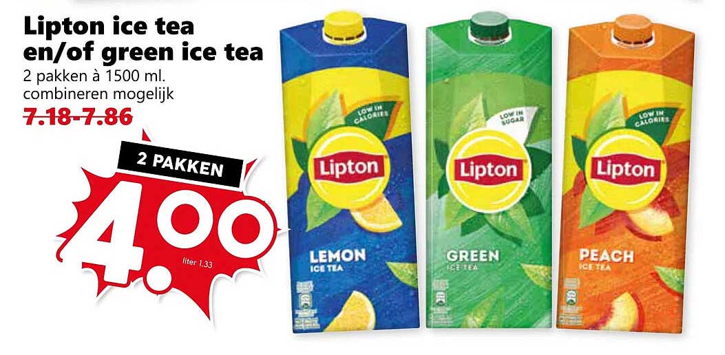Lipton ice tea en/of green ice tea