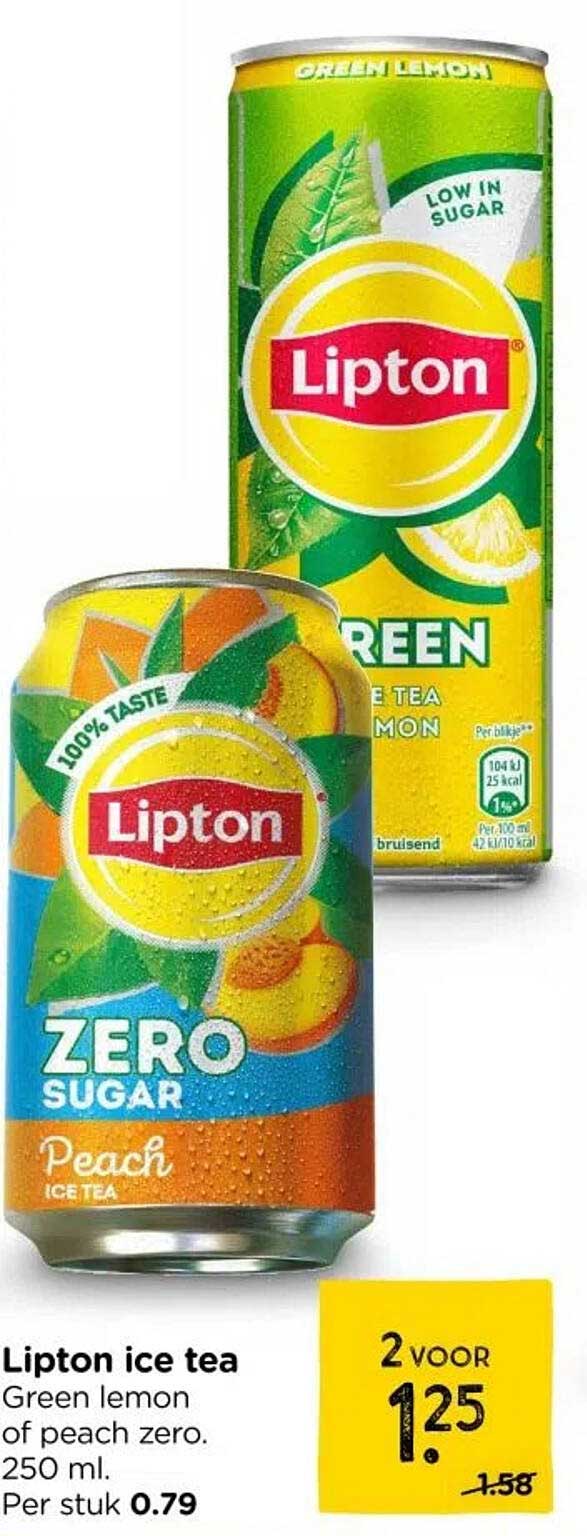 Lipton ice tea Green lemon of peach zero
