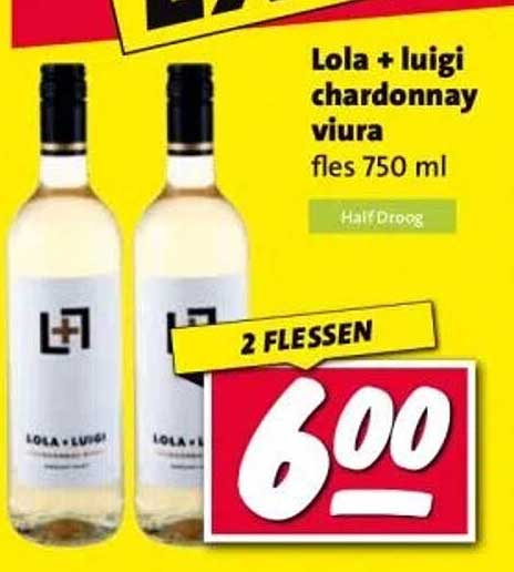 Lola + luigi chardonnay viura fles 750 ml