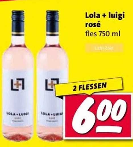 Lola + luigi rosé fles 750 ml