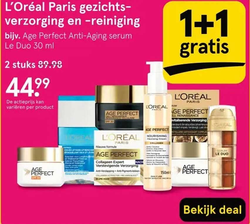 L'Oréal Paris gezichtsverzorging en -reiniging