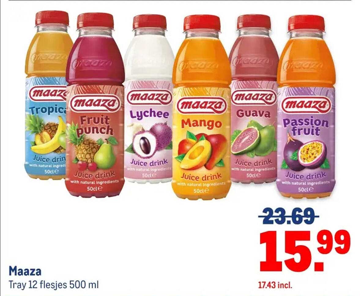 Maaza Tray 12 flesjes 500 ml
