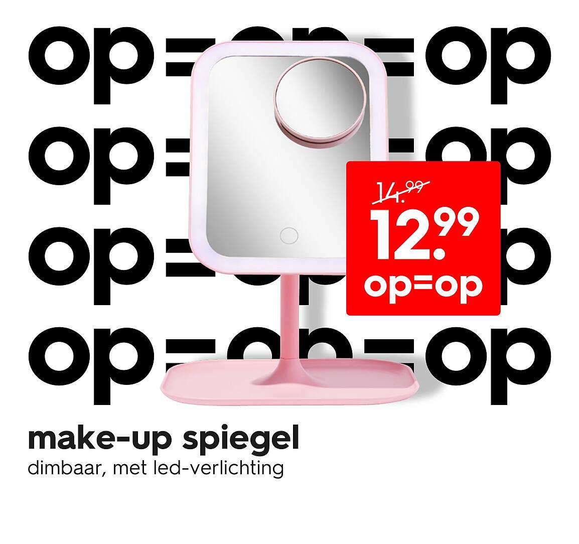 make-up spiegel dimbaar, met led-verlichting