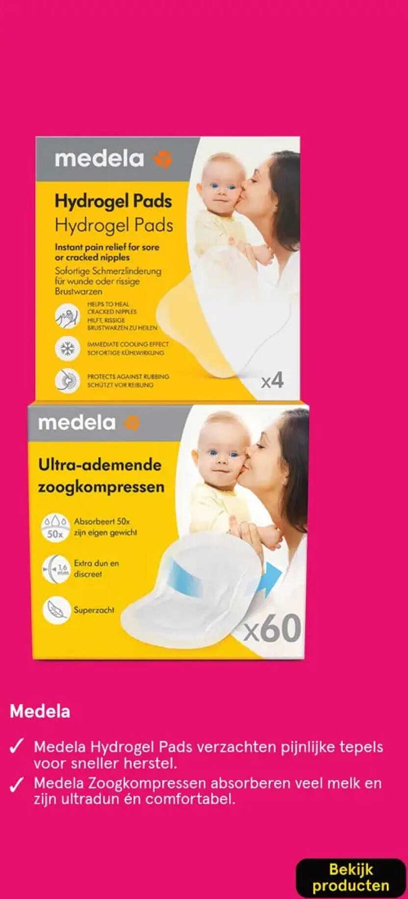 Medela Hydrogel Pads en Ultra-ademende Zoogcompressen