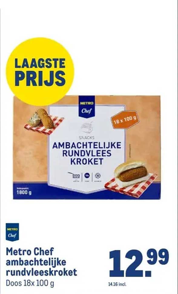 Metro Chef ambachtelijke rundvleeskroket