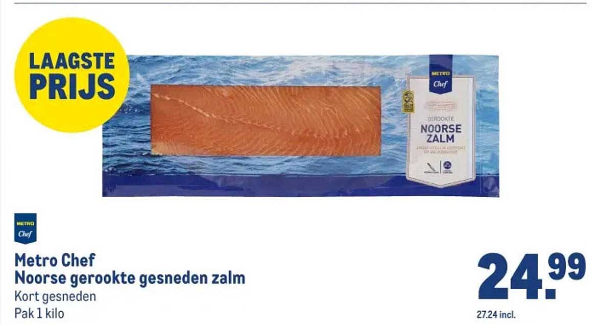 Metro Chef Noorse gerookte gesneden zalm