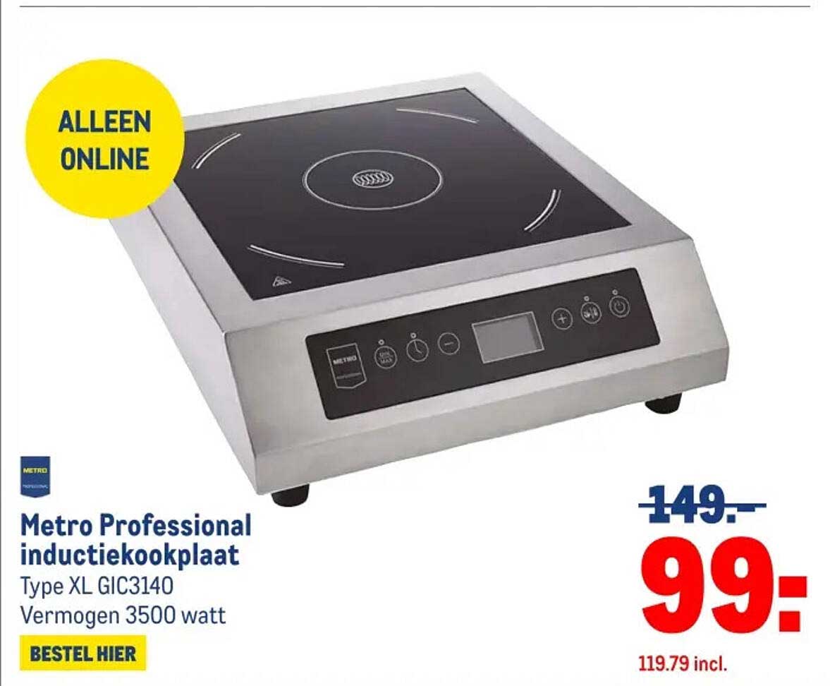 Metro Professional inductiekookplaat Type XL GIC3140