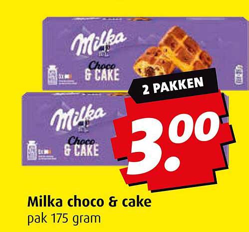 Milka choco & cake pak 175 gram
