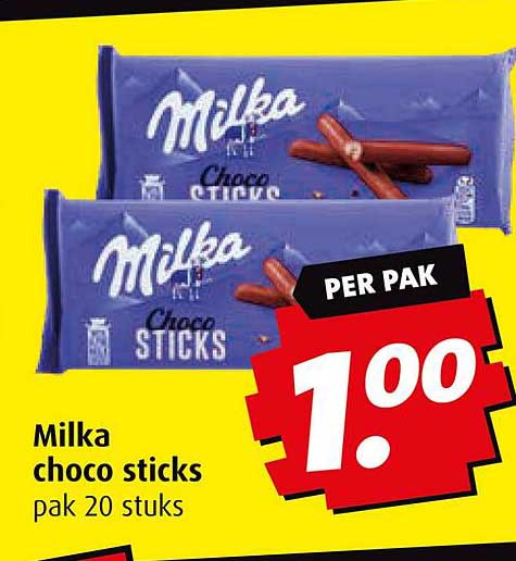 Milka choco sticks pak 20 stuks