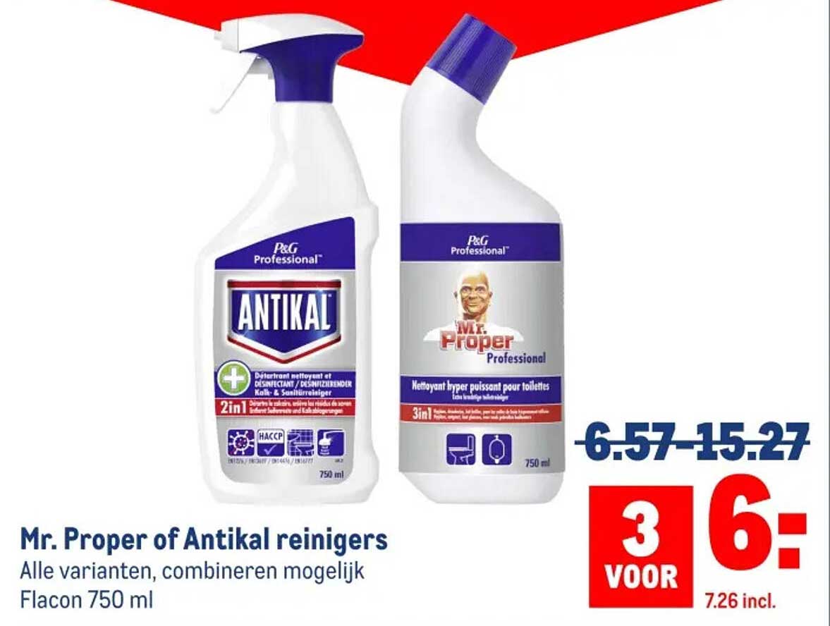 Mr. Proper of Antikal reinigers