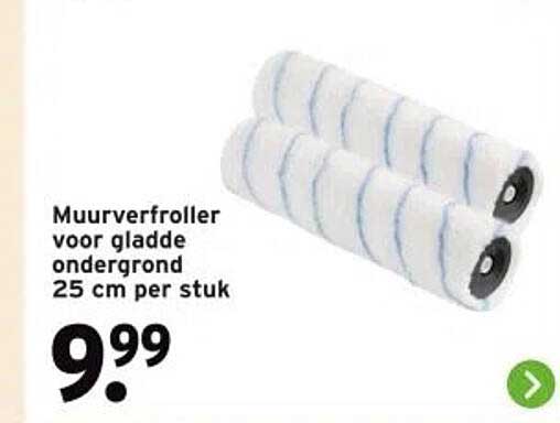 Muurverfroller voor gladde ondergrond 25 cm per stuk