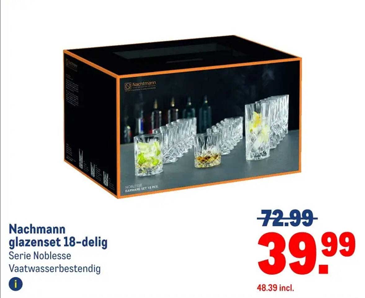 Nachmann glazenset 18-delig