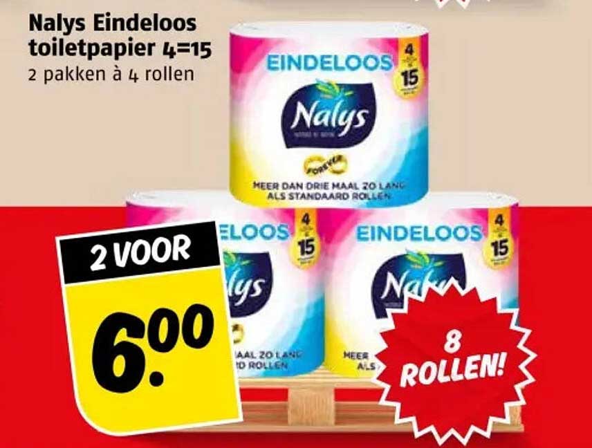 Nalys Eindeloos toiletpapier 4=15
