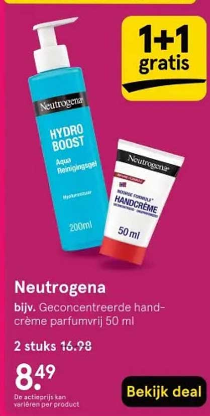 Neutrogena bijv. Geconcentreerde hand-crème parfummvrij 50 ml