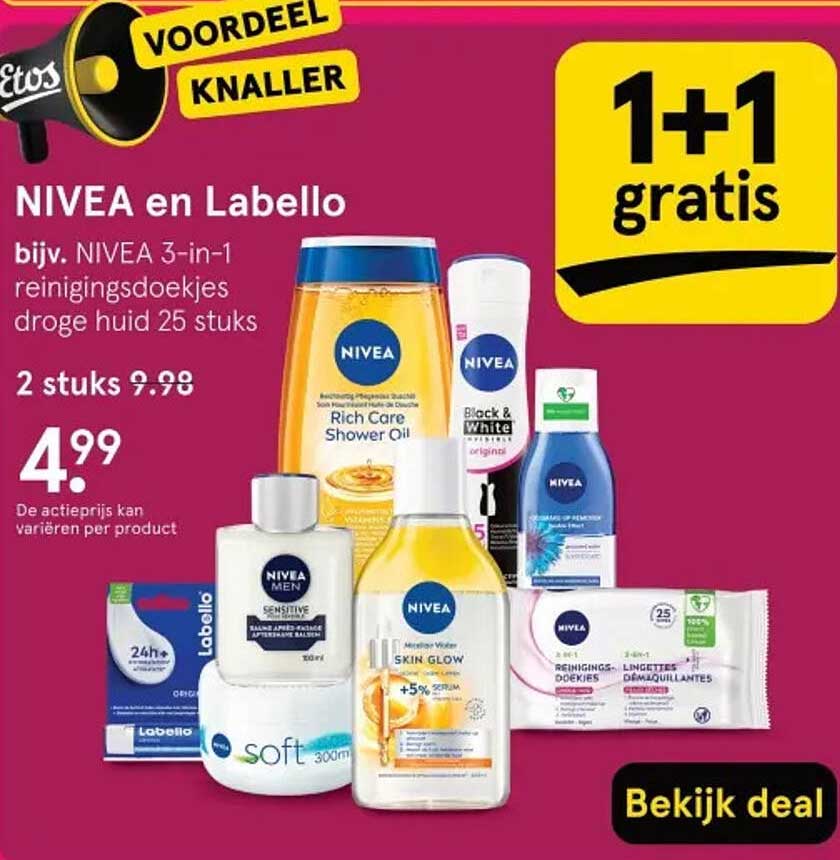 NIVEA en Labello 1+1 gratis