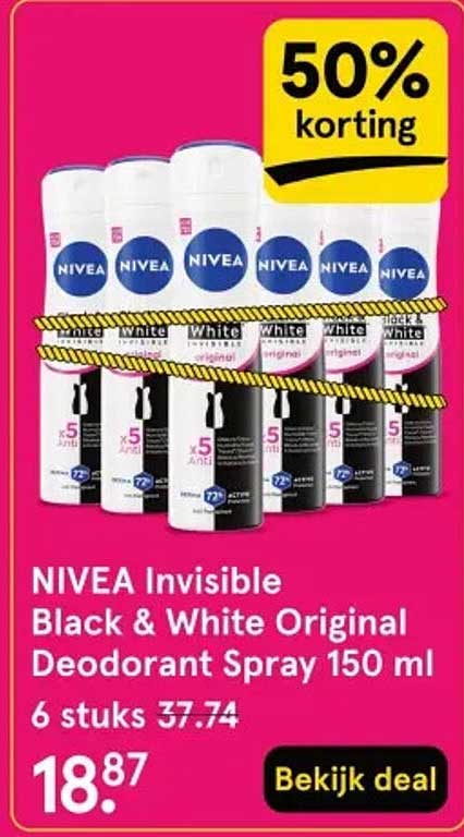 NIVEA Invisible Black & White Original Deodorant Spray 150 ml