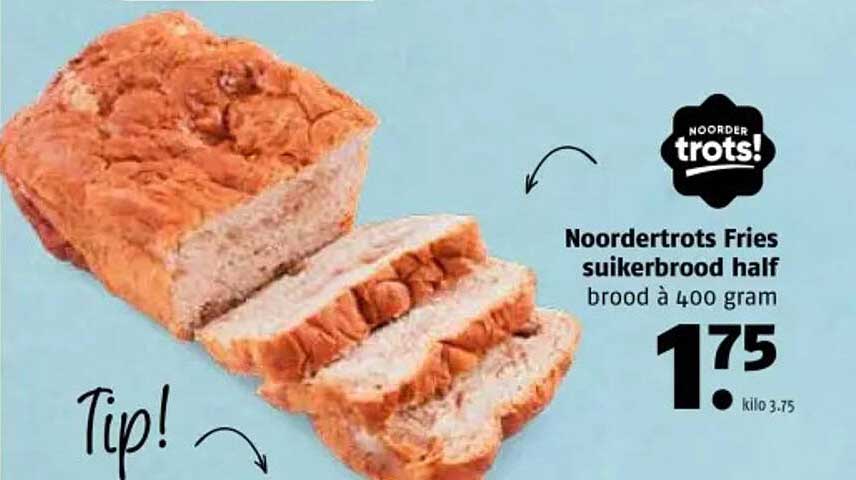 Noordertrots Fries suikerbrood half