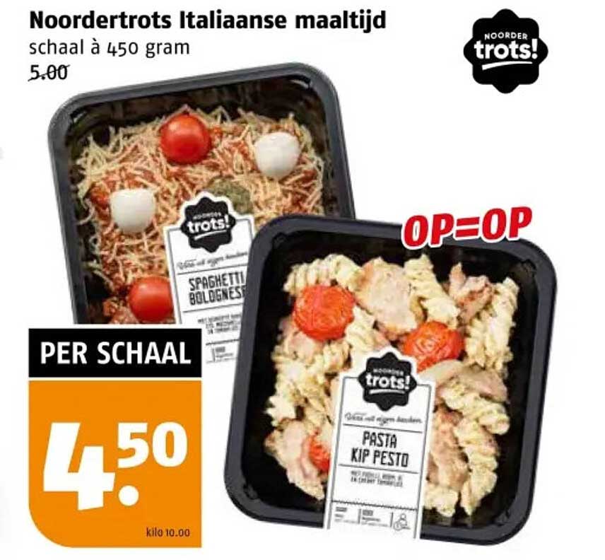 Noordertrots Italiaanse maaltijd